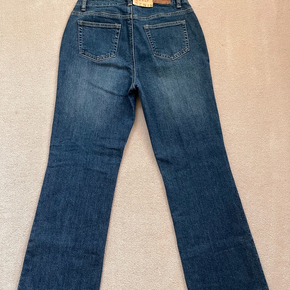 Lands' End Women's Dark Blue Boot Cut Jeans